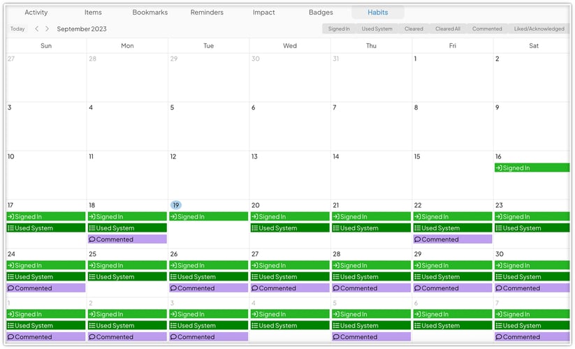 Habits Calendar